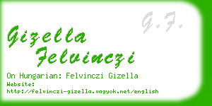 gizella felvinczi business card